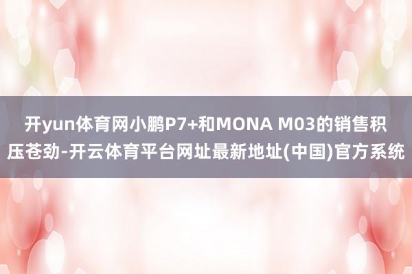 开yun体育网小鹏P7+和MONA M03的销售积压苍劲-开云体育平台网址最新地址(中国)官方系统