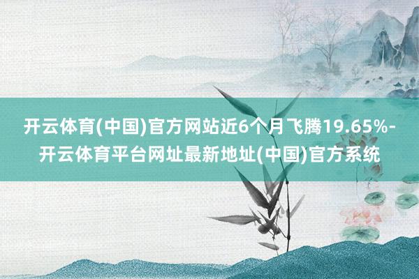 开云体育(中国)官方网站近6个月飞腾19.65%-开云体育平台网址最新地址(中国)官方系统