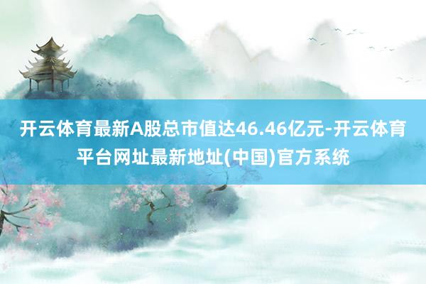 开云体育最新A股总市值达46.46亿元-开云体育平台网址最新地址(中国)官方系统