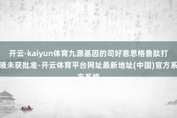 开云·kaiyun体育九源基因的司好意思格鲁肽打针液未获批准-开云体育平台网址最新地址(中国)官方系统