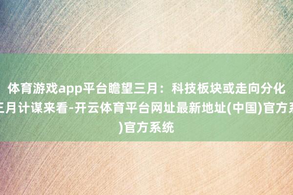 体育游戏app平台瞻望三月：科技板块或走向分化从三月计谋来看-开云体育平台网址最新地址(中国)官方系统
