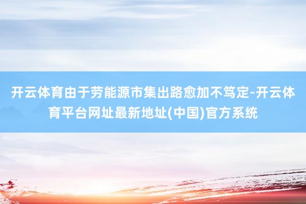 开云体育　　由于劳能源市集出路愈加不笃定-开云体育平台网址最新地址(中国)官方系统